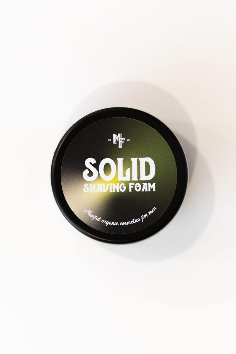 Solid shaving foam
